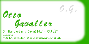 otto gavaller business card
